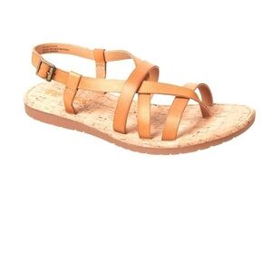 Korks Felicity yellow strappy‎ flat comfort sandal women Size 7
